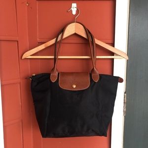 Black Longchamp Le Pliage Tote Bag S